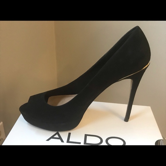 Aldo Shoes - Black open toe stiletto heels